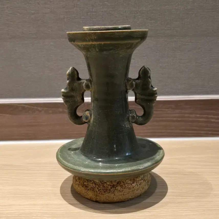 [BUNJANG] Celadon Twin Vase with Green Glaze / 녹유 청자 쌍이병