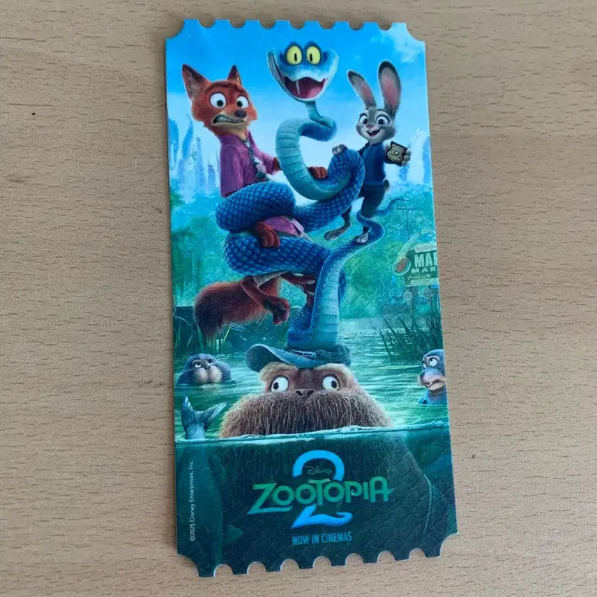 [BUNJANG] Zootopia 2 Original Ticket (Flawed) / 하자 O) 주토피아2 오티 오리지널 티켓