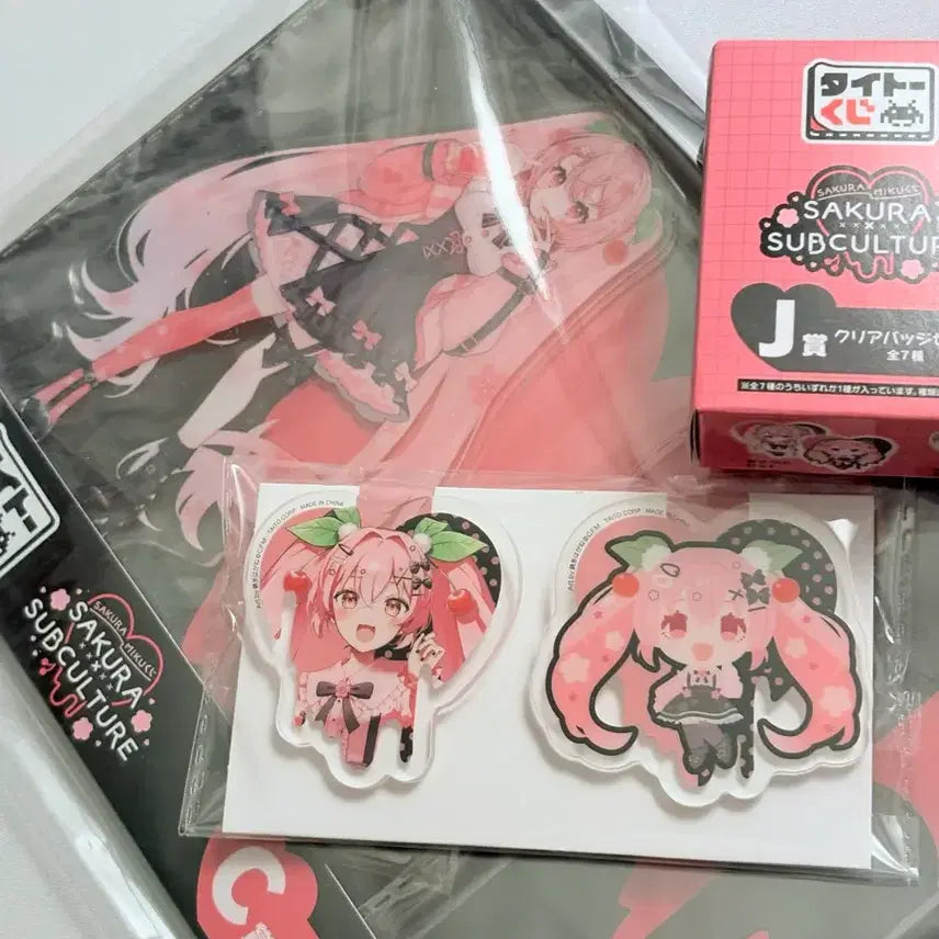 [BUNJANG] Sakura Miku Acrylic Stand Clip Set (Prize C/J) / 사쿠라 미쿠 아크릴 스탠드 클립 타이토 쿠지 (C/J상)