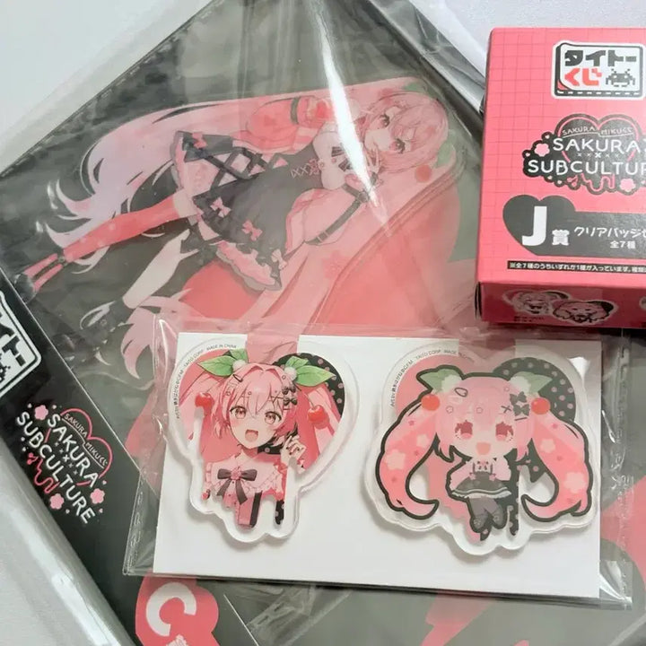 [BUNJANG] Sakura Miku Acrylic Stand Clip Set (Prize C/J) / 사쿠라 미쿠 아크릴 스탠드 클립 타이토 쿠지 (C/J상)