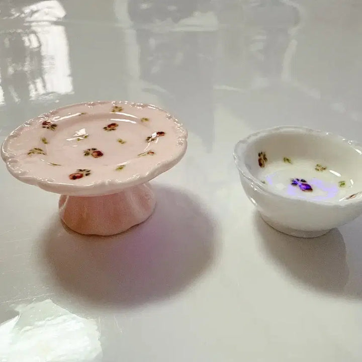 [BUNJANG] Elegant 1-Tier Cake Stand &amp; Bowl Set / 우아한 1단 케이크 &amp; 볼 세트