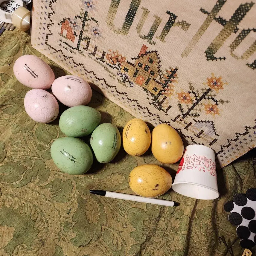 [BUNJANG] Bamboo Root Seed Pod Ornaments (Set of 9) / 오리알 크기의 나무알(3+3+3)9개에13000원 많이 구매가능 합니다대나무 뿌리로 제작