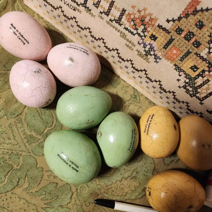 [BUNJANG] Bamboo Root Seed Pod Ornaments (Set of 9) / 오리알 크기의 나무알(3+3+3)9개에13000원 많이 구매가능 합니다대나무 뿌리로 제작