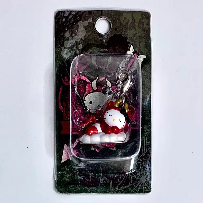 [BUNJANG] Sanrio Hello Kitty Vintage Figure Keychain Devil Kuttankii Kitty Strap Box / 산리오)헬로키티)고전)빈티지) 피규어 키링 악마 구탄키 키티스트랩 지역한정 박스