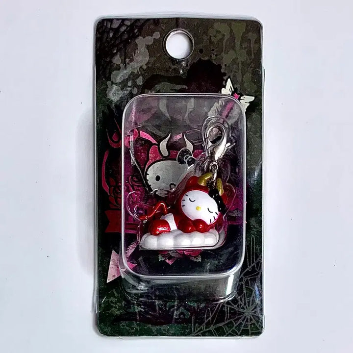 [BUNJANG] Sanrio Hello Kitty Vintage Figure Keychain Devil Kuttankii Kitty Strap Box / 산리오)헬로키티)고전)빈티지) 피규어 키링 악마 구탄키 키티스트랩 지역한정 박스
