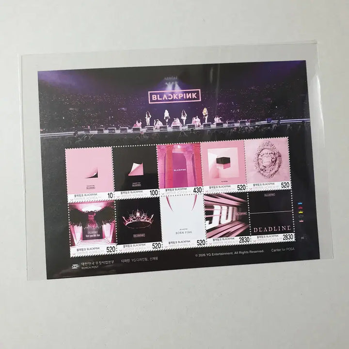 [BUNJANG] Blackpink Stamp Sheet / Cover / 블랙핑크 우표 (전지/안내장)