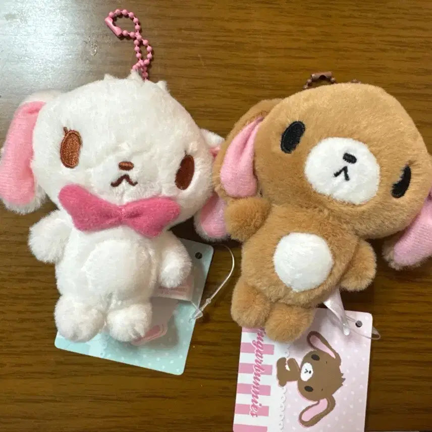 [BUNJANG] SugarBunnies Shirousa Kurousa Doll Keyring Bundle Set / 슈가바니즈 시로우사 쿠로우사 인형키링 일괄