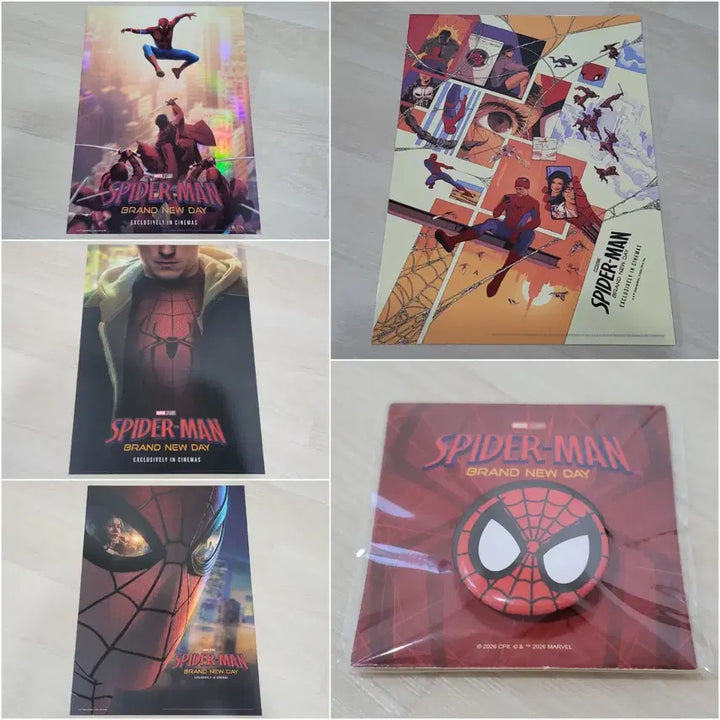 [BUNJANG] Spider-Man 3-Piece Set (Key Visual Poster + Collage Poster + Pin Badge) / [전용박스 안전포장] 스파이더맨 3종 세트 (키비쥬얼 포스터+콜라주 포스터+핀뱃지)