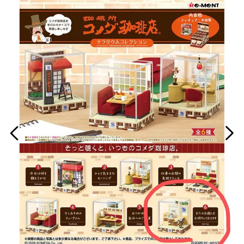 [BUNJANG] Comeda Coffee Terrarium Miniature - Set 6 / 코메다커피 테라리움 식완 리멘트 6번