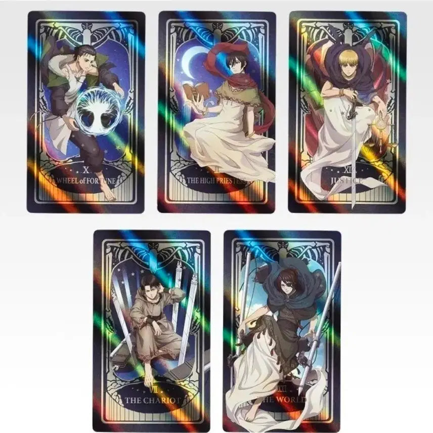 [BUNJANG] Attack on Titan Hologram Card Set (5 Types) / (풀셋)진격의 거인 홀로그램 카드 5종