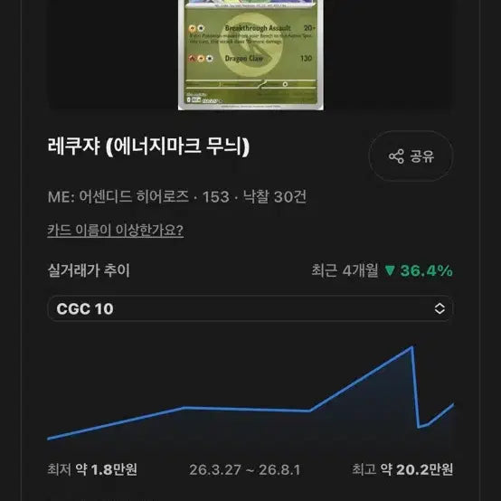 [BUNJANG] Rayquaza (3 Cards) / 레쿠쟈 3마리