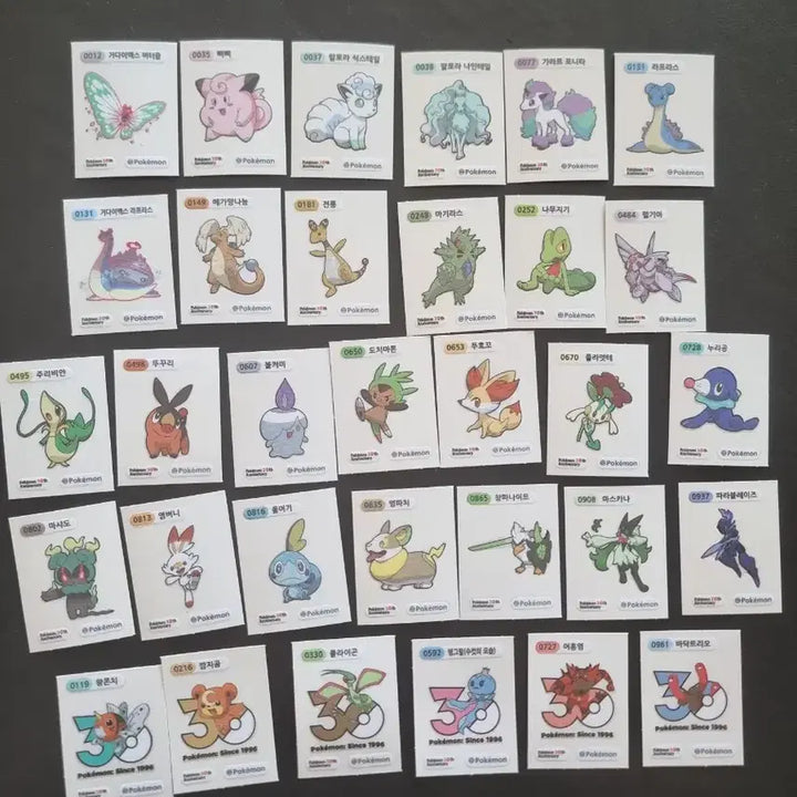 [BUNJANG] Pokemon 30th Anniversary Mini Stickers (Discontinued) / (단종)포켓몬 30주년 기념 띠부씰 판매합니다