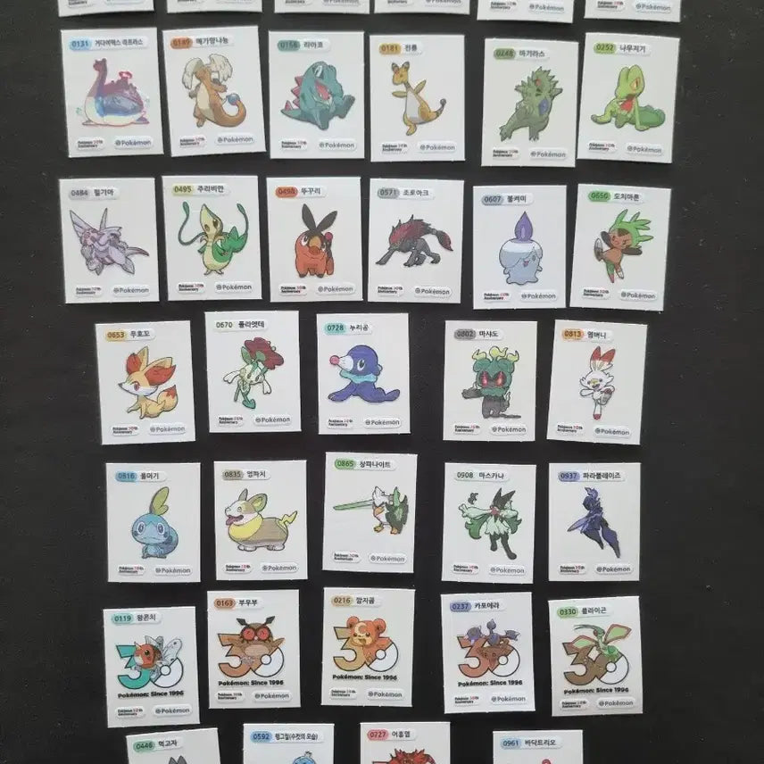 [BUNJANG] Pokemon 30th Anniversary Mini Stickers (Discontinued) / (단종)포켓몬 30주년 기념 띠부씰 판매합니다