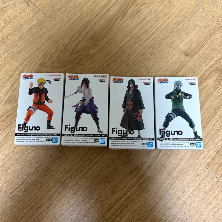 [BUNJANG] Figuno Naruto Sasuke Kakashi Itachi 4 Figure Set (Sealed) / 나루토Figuno 나루토 사스케 카카시 이타치 4종 미개봉