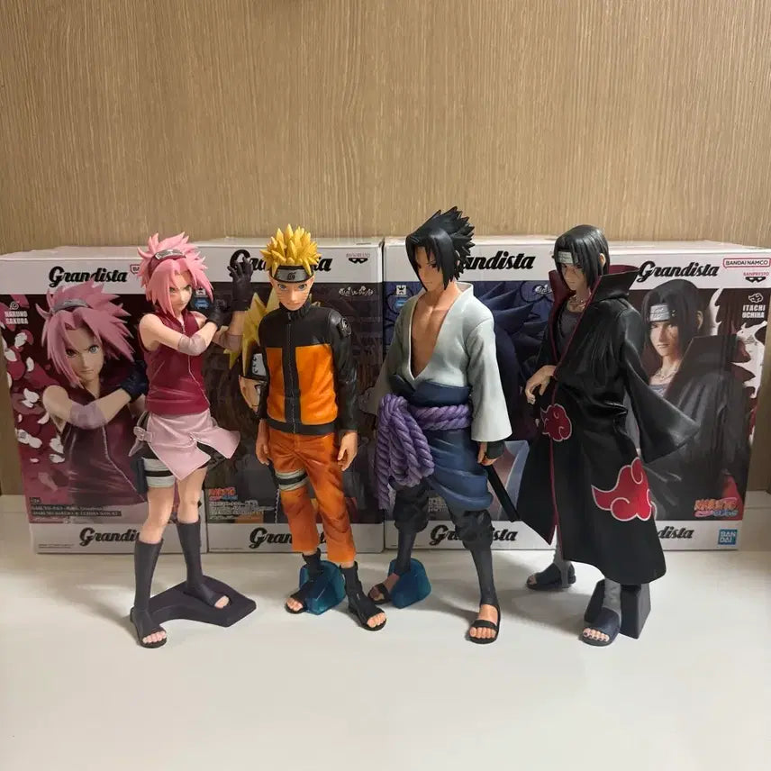 [BUNJANG] Naruto Grandista Figures Bundle Set (Naruto, Sasuke, Sakura, Itachi) / [택포 11.5]나루토 그란디스타 피규어 4종일괄 (나루토, 사스케, 사쿠라, 이타치)