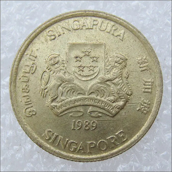 [BUNJANG] Singapore 1989 5 Cents Coin - Die Scratch Error / 싱가폴 1989년 5센트 [다이 스크래치] (2689) [동전, 외국주화]