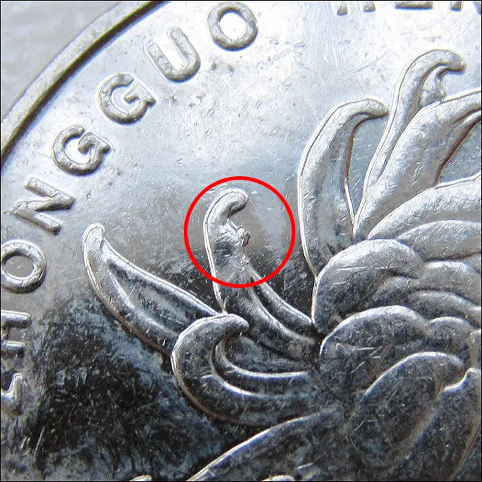 [BUNJANG] China 1 Yuan Coin 2013 Die Chip Error / 중국 2013년 1위안 [다이칩 에러] (2695) [동전, 외국주화]