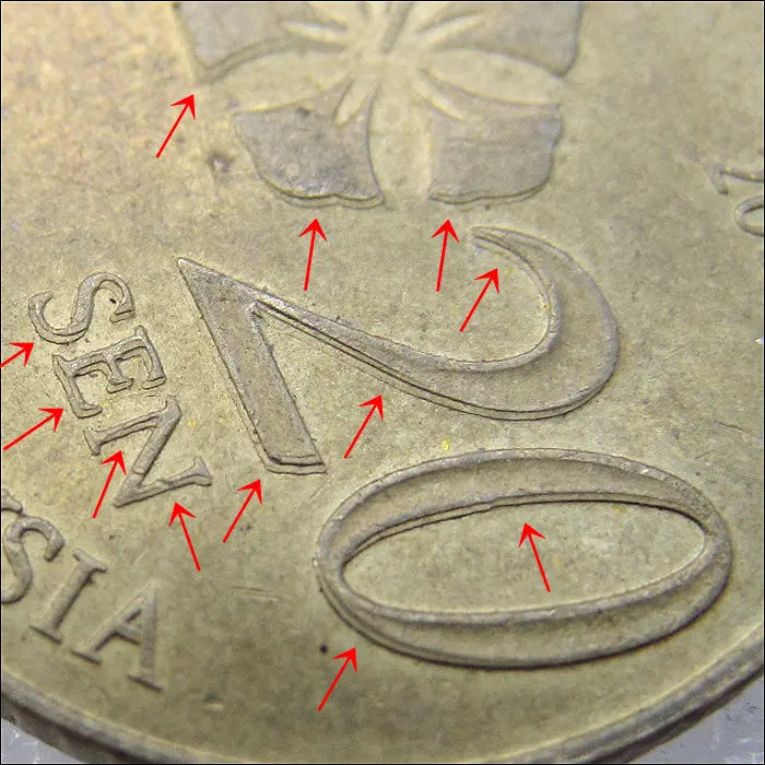 [BUNJANG] Malaysia 2012 20 Cent Coin - Doubled Die Error / 말레이시아 2012년 20센 [더블다이 에러] (2698) [동전, 외국주화]