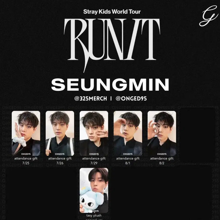 [BUNJANG] Stray Kids Seungmin World Tour RUN IT SEOUL Bundle Set / 스트레이키즈 StrayKids World Tour RUN IT SEOUL 승민 Seungmin
