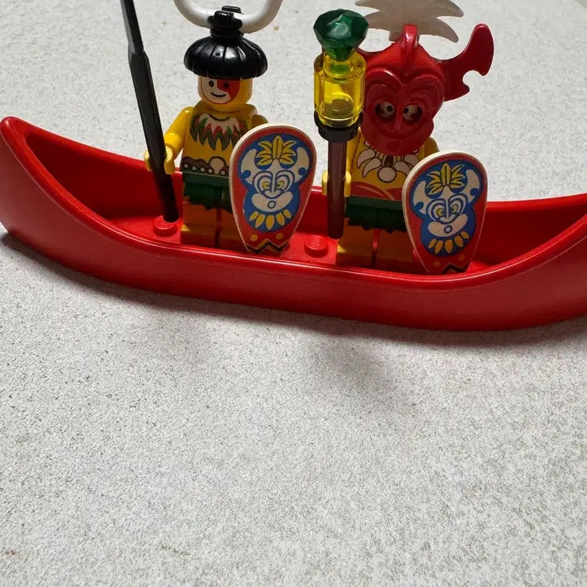 [BUNJANG] LEGO Kakawaki Native Figure Canoe Set / 올드레고 카카와키 원주민 피규어 카누세트