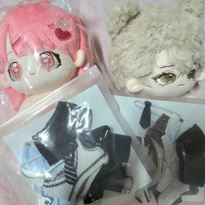 [BUNJANG] 10cm Cotton College Set Bundle Set / 10cm 우블 코튼 컬리지 2벌+20cm 2체 일괄 양도