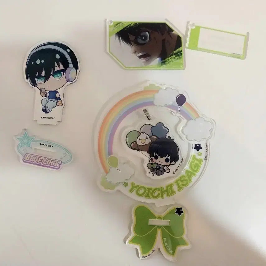 [BUNJANG] Blue Lock Rin Itoshi Isagi Yoichi Acrylic Stand Keyring Bundle Set / 블루록 린 이사기 아크릴 스탠드 키링 일괄 양도