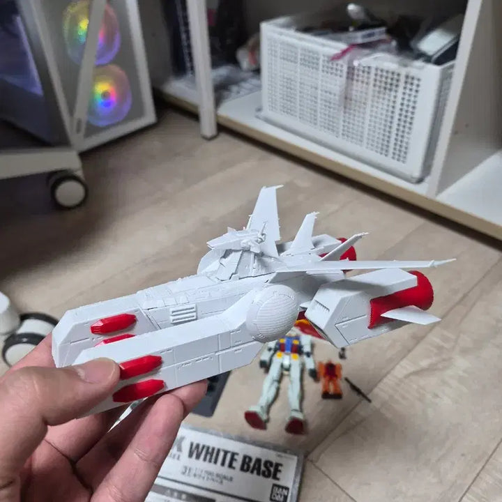[BUNJANG] EX Model 1/1700 White Base Model Kit with HG Gundam and Char&
