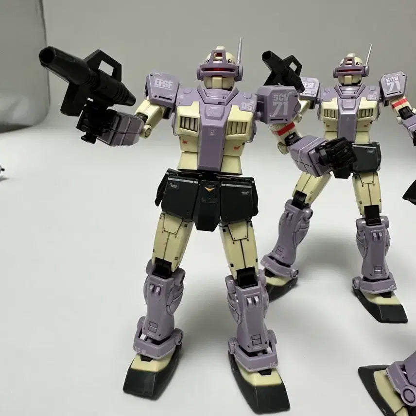 [BUNJANG] Bandai HG The Origin Jim Intercept Squad Model Kit Set / 가조립 3기 일괄 반다이 HG 디 오리진 짐 인터셉트 소대. 건프라