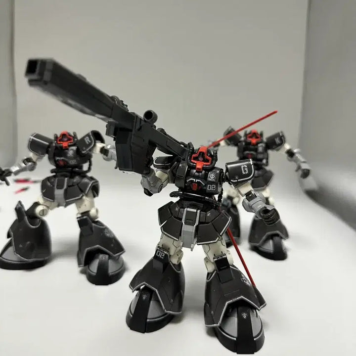 [BUNJANG] Bandai Gunpla HG The Origin Dom Test Type Platoon (Pre-assembled Bundle) / 가조립 3기 일괄 반다이 건프라 HG 디 오리진 돔 테스트 타입 소대