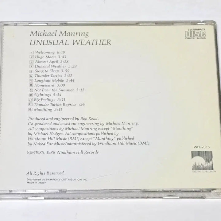 [BUNJANG] Michael Manring Unusual Weather Windham Hill CD / 마이클 맨링 (Michael Manring) - Unusual Weather (Windham Hill)