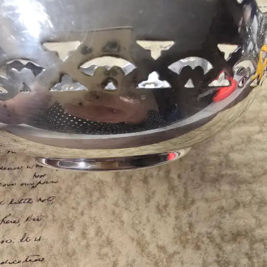 [BUNJANG] Vintage Silver Plated Bowl with Lace Design / 빈티지 실버 플레이트 볼