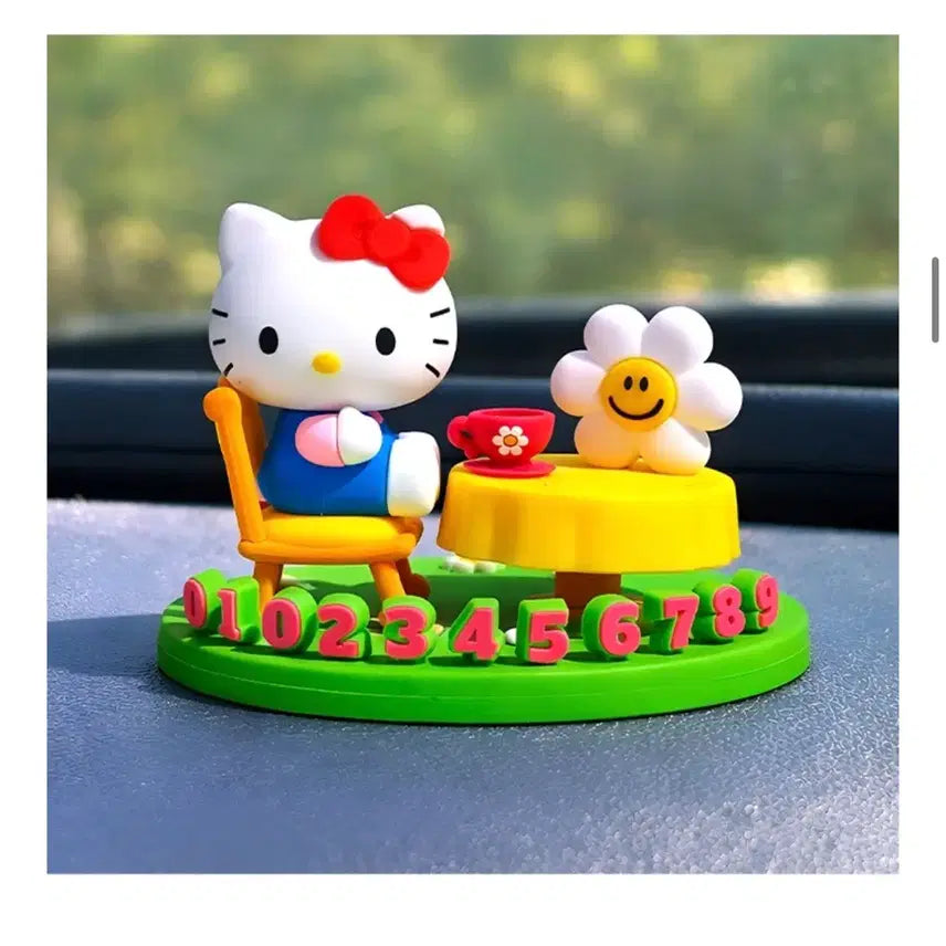 [BUNJANG] Wiggle Wiggle Hello Kitty Parking Number Plate New / 위글위글 헬로키티  주차번호판 새상품