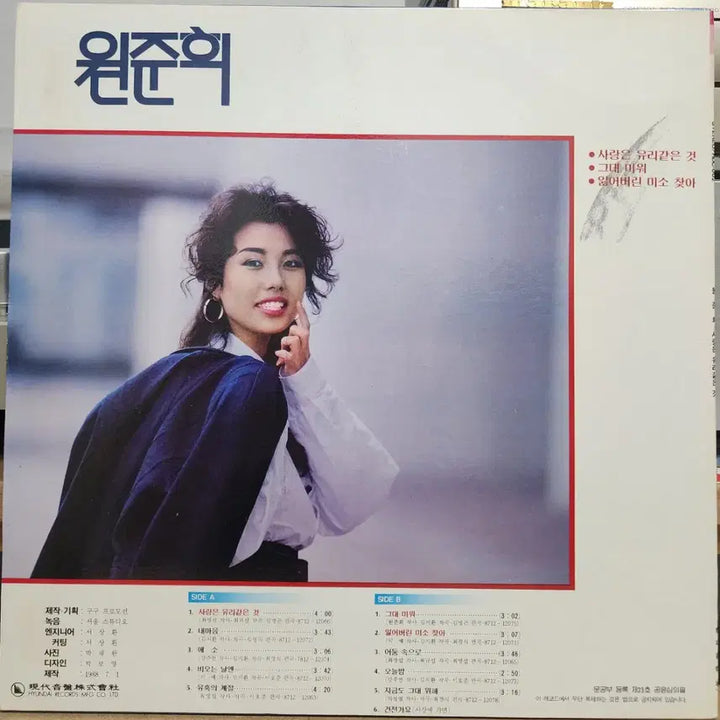 [BUNJANG] Won Jun Hee Best Album LP / 가요) 원준희 LP