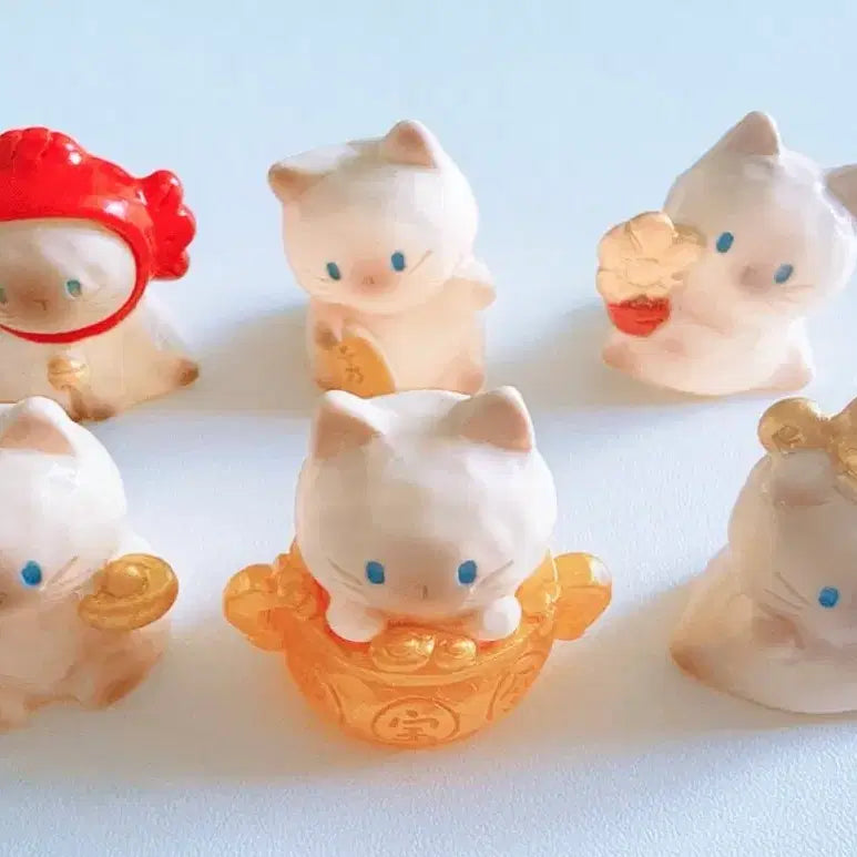 [BUNJANG] Cat Figurine Set (6 Types) / 고양이 피규어 6종 세트