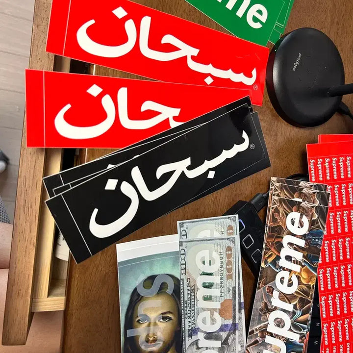 [BUNJANG] Supreme Arabic Logo Sticker / 정품 슈프림 아라빅 스티커, 박스로고, 미니박스로고 예수 그린 블랙