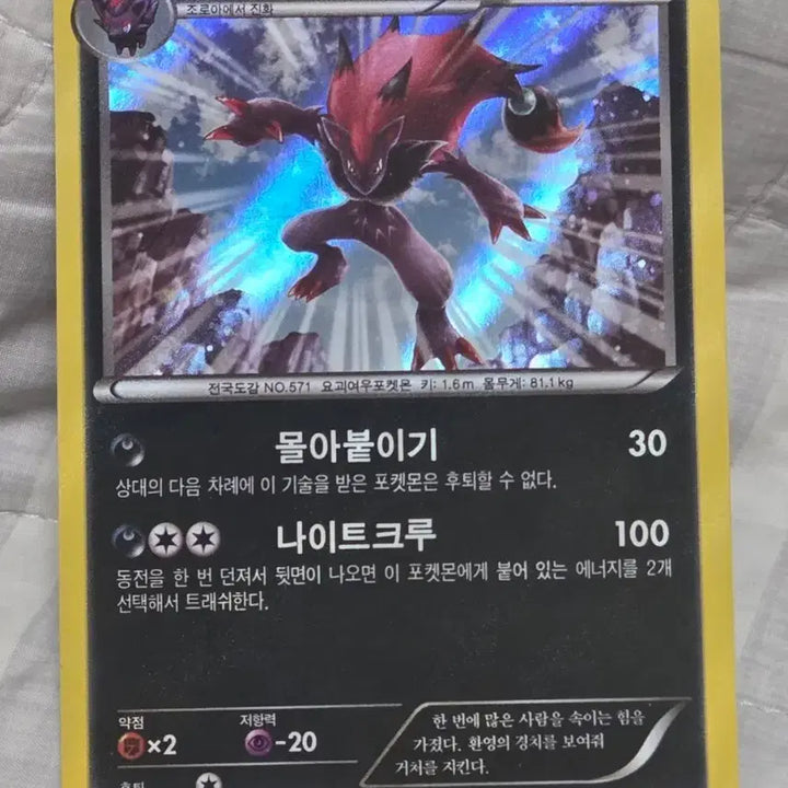 [BUNJANG] Pokemon Card Zoroark XY / 포켓몬카드 조로아크 xy