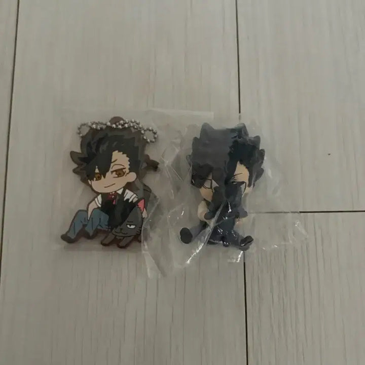 [BUNJANG] Haikyuu!! Kuroo School Uniform KuroNyan Rubber Strap Keychain Bundle Set / 일괄)하이큐 쿠로오 교복 쿠로냥 러버스트랩 키링, 숨바꼭질 가챠 굿즈
