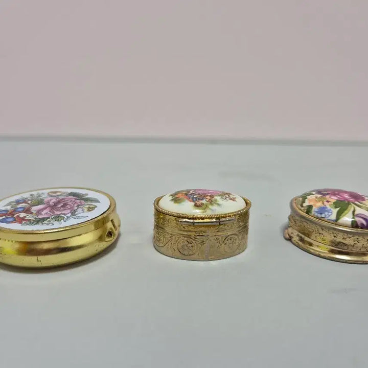 [BUNJANG] Vintage Porcelain and Brass Mini Trinket Box / 빈티지 약함 ,주얼리 박스