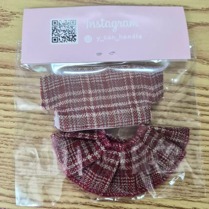 [BUNJANG] Moru Doll Clothes Set - Plaid Design / 모루인형 옷 세트