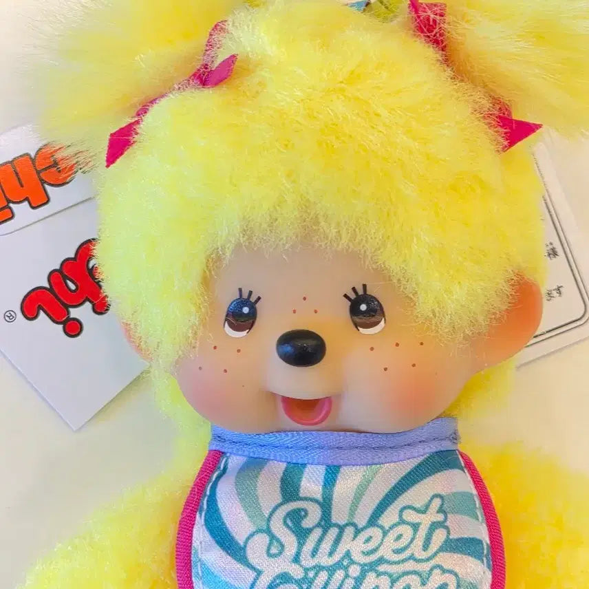 [BUNJANG] Switrollypop Monchhichi Yellow / 정품)스위트롤리팝 몬치치 노랑