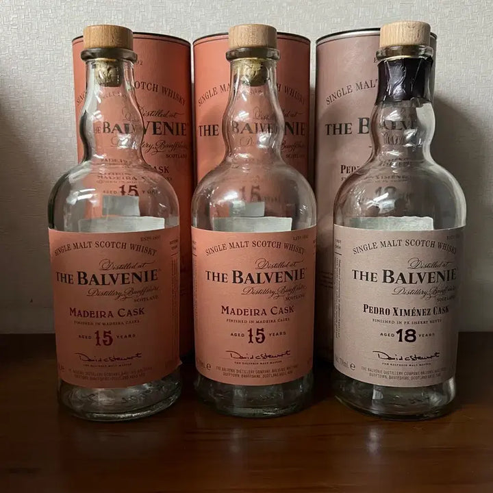 [BUNJANG] Balvenie 15 Year Old &amp; 18 Year Old Empty Bottles Bundle Set / 발베니 15년, 18년 공병 일괄