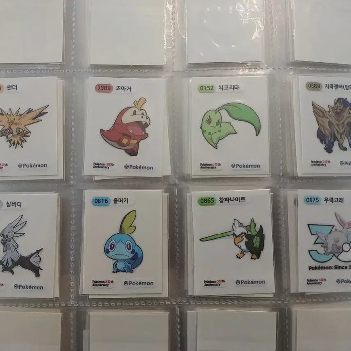 [BUNJANG] Pokemon 30th Anniversary Stickers / 포켓몬 띠부씰 30주년