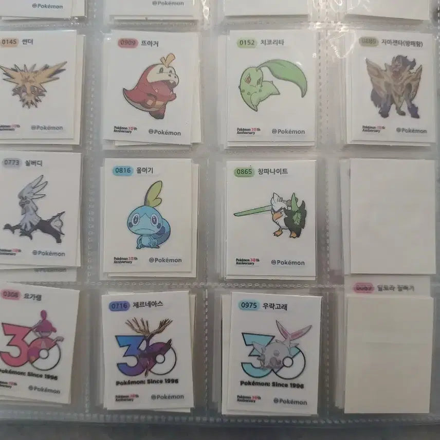 [BUNJANG] Pokemon 30th Anniversary Stickers / 포켓몬 띠부씰 30주년