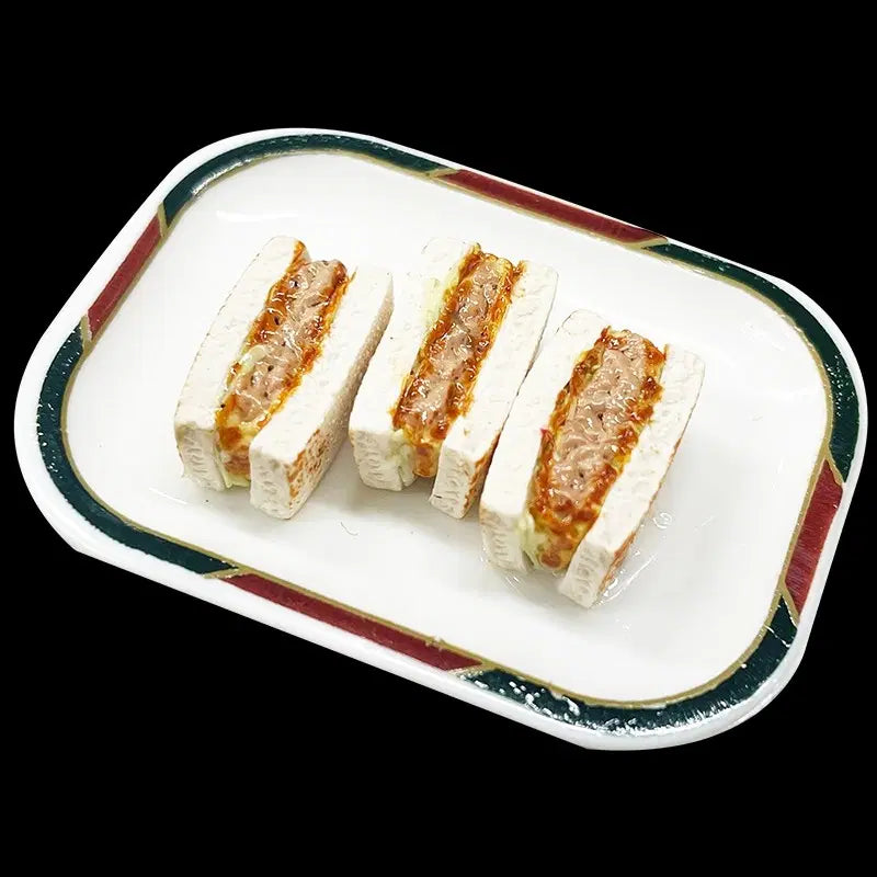 [BUNJANG] German Cutlet Sandwich Miniature - Dream Capsule Gacha Exclusive / 저먼 커틀릿 샌드 단품 가츠산도 일본 드림캡슐 한정 가챠 콘파루 미니어쳐 미니츄어 컬렉션 컴팔 1/12 인형 넨도로이드 호환 소품 레인보우 가챠