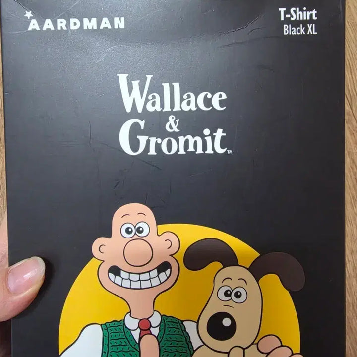 [BUNJANG] Wallace &amp; Gromit Black T-Shirt XL / 월레스와 그로밋 티셔츠 블랙 XL