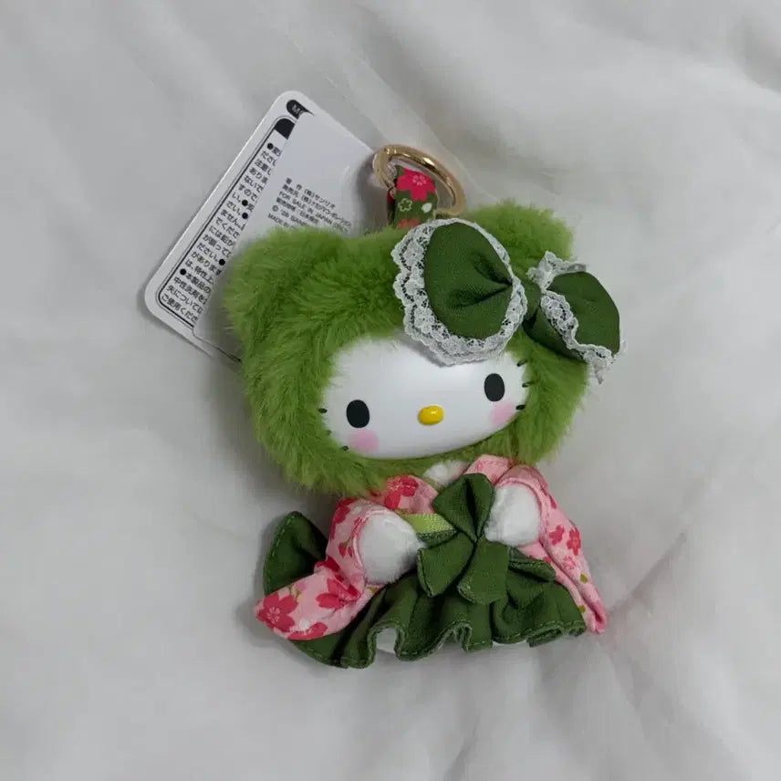[BUNJANG] Sanrio Matcha Kimono Kitty Mini Mascot / 산리오 말차 기모노 키티 파인 페이스 미니 마스코트 녹차기모노 일본 정품 NAKAJIMA CORPORATION