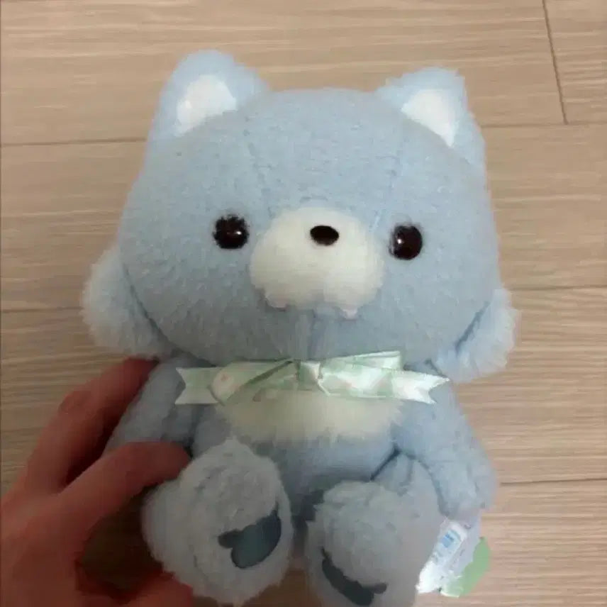 [BUNJANG] Rilakkuma Pastel Blue Wolf Plush / 리락쿠마 파스텔 블루 늑대 인형