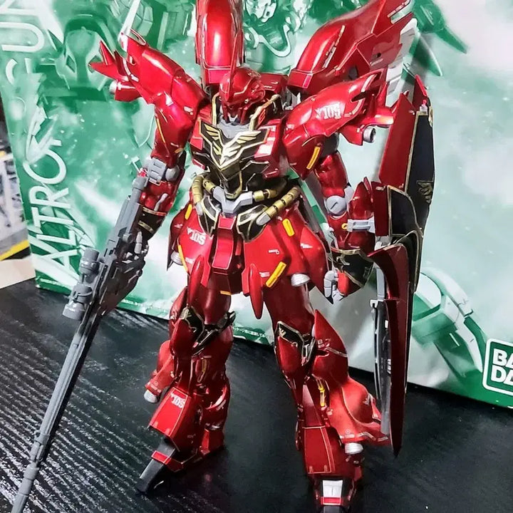 [BUNJANG] Bandai MG Sinanju Titanium Finish + Delpi Decal Completed Model Kit / 한정판 반다이 MG 시난주 티타늄피니쉬 + 델피데칼 완성품 팝니다