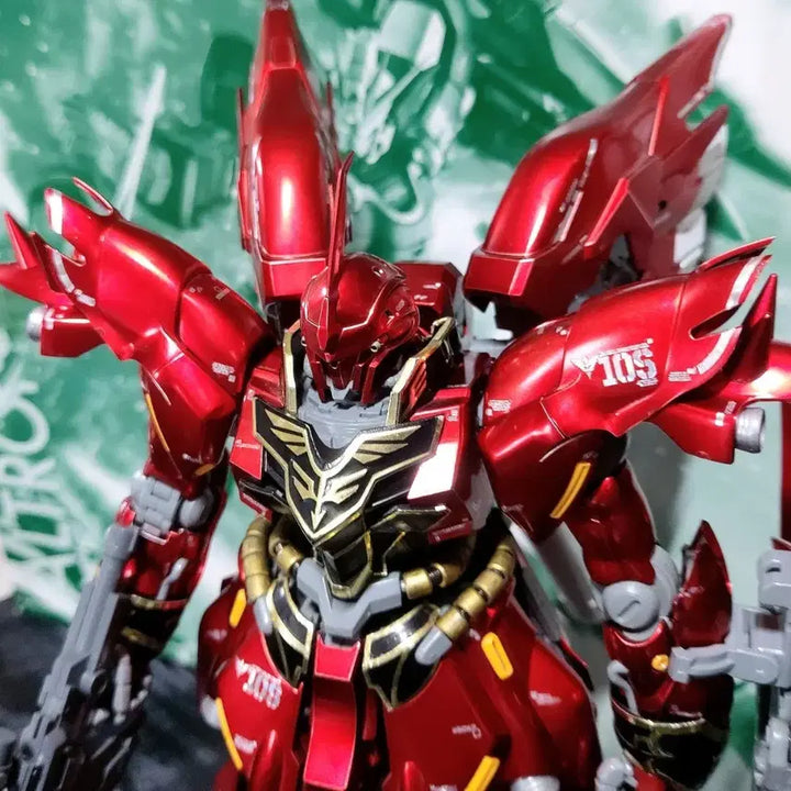 [BUNJANG] Bandai MG Sinanju Titanium Finish + Delpi Decal Completed Model Kit / 한정판 반다이 MG 시난주 티타늄피니쉬 + 델피데칼 완성품 팝니다