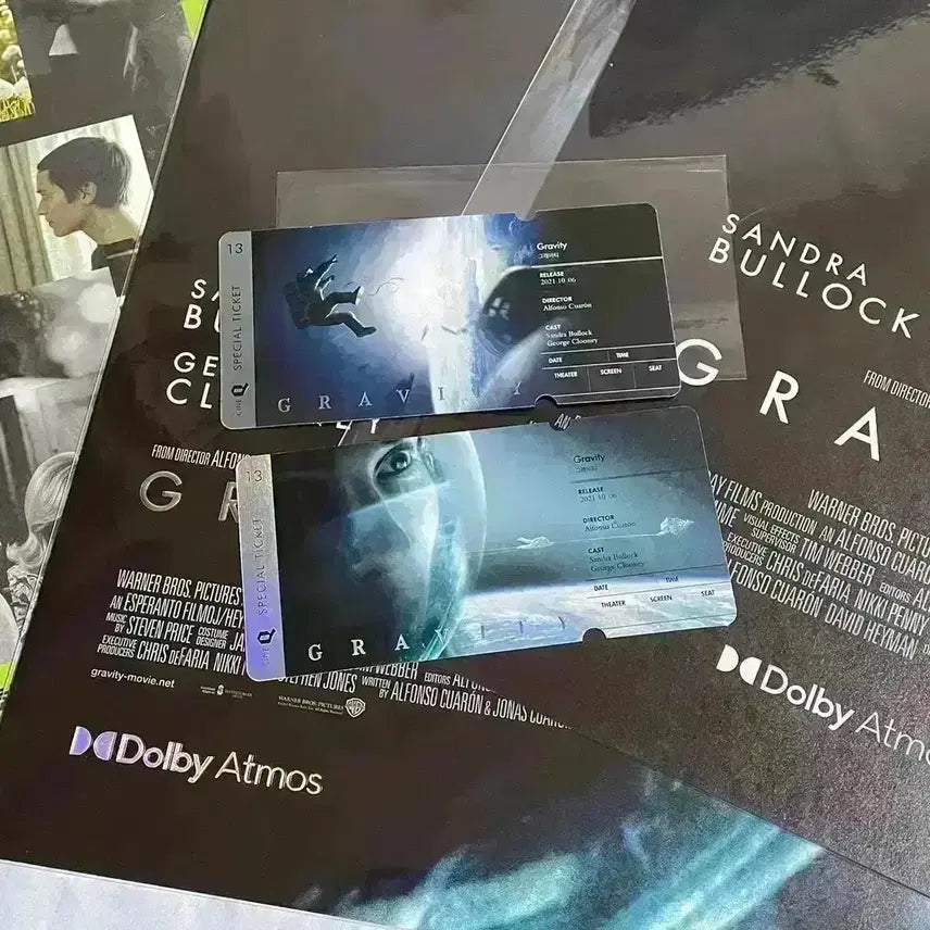 [BUNJANG] Gravity Special Ticket Bundle Set, Badge, Poster, Original Ticket, Special Art Card / [2종일괄]그래비티 스페셜티켓 뱃지 포스터 오리지널티켓 스페셜아트카드